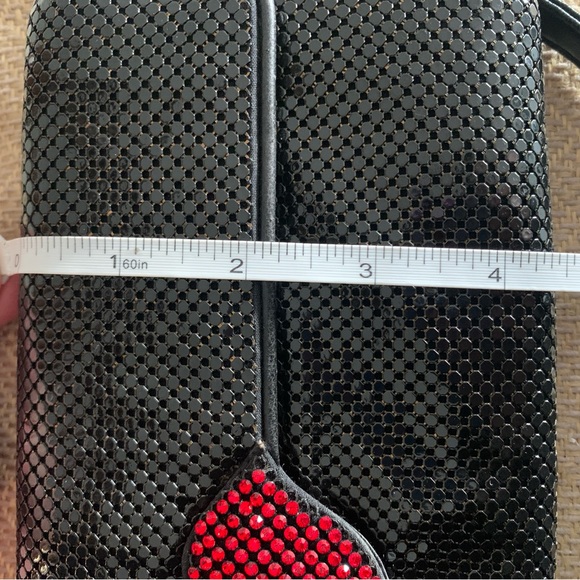 CACHE  BLACK SEQUIN PURSE WITH RED " LIPS " EUC, Worn Once - Picture 9 of 9